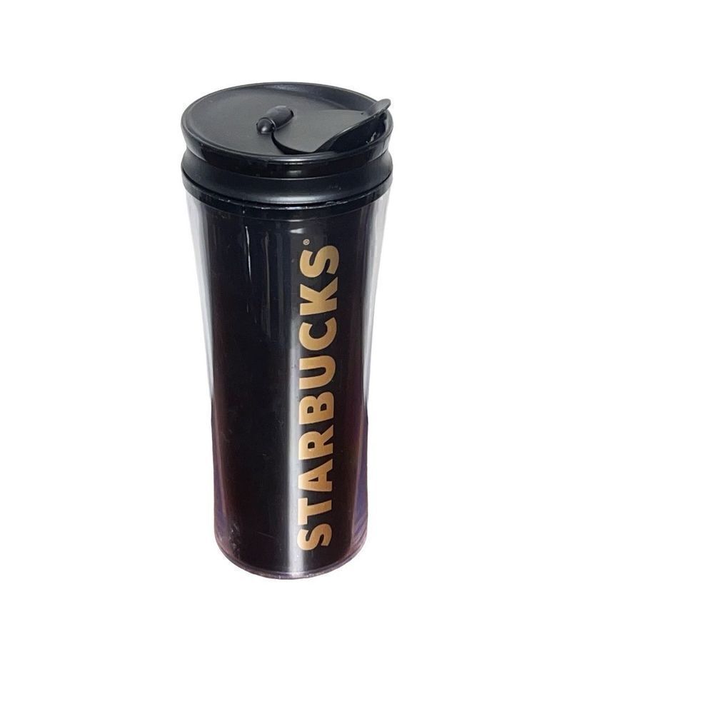 Starbucks 2015 Black and Gold Travel Mug Tumbler